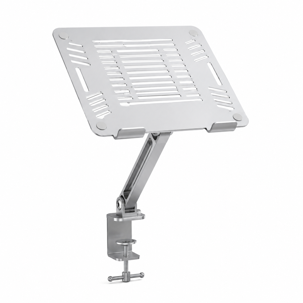 ClampLift Adjustable Desk-Mount Laptop Stand – white background product view