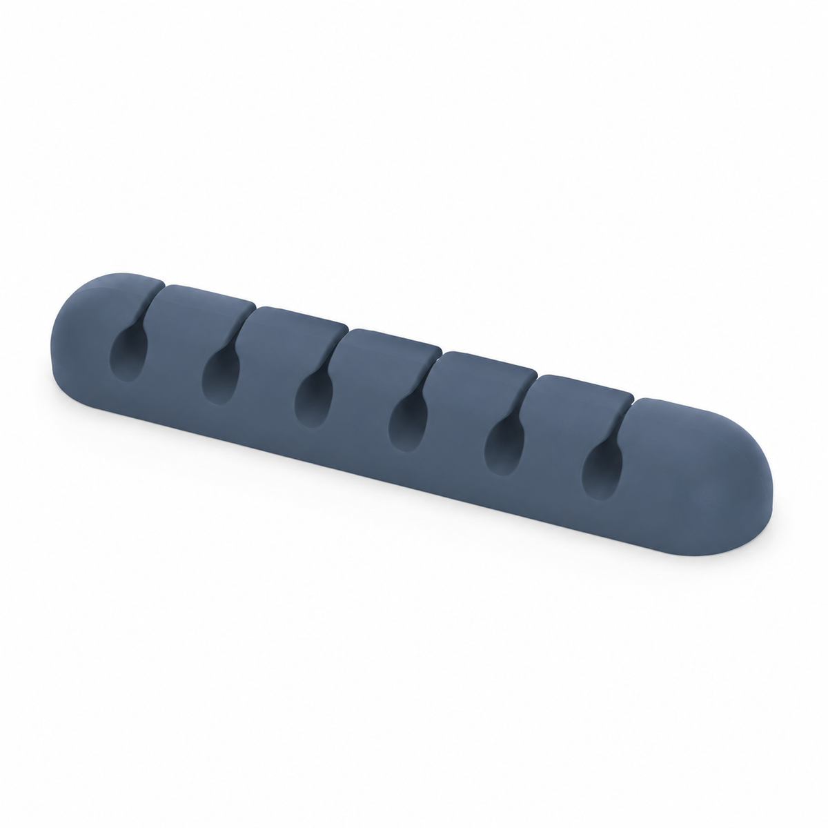 CableNest Seven-Slot Silicone Cable Organizer – white background product view