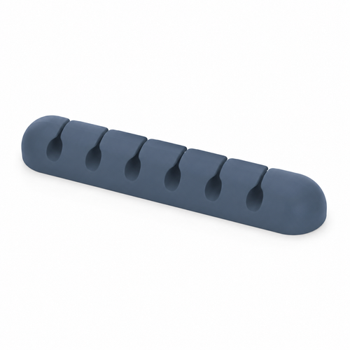 CableNest Seven-Slot Silicone Cable Organizer – white background product view
