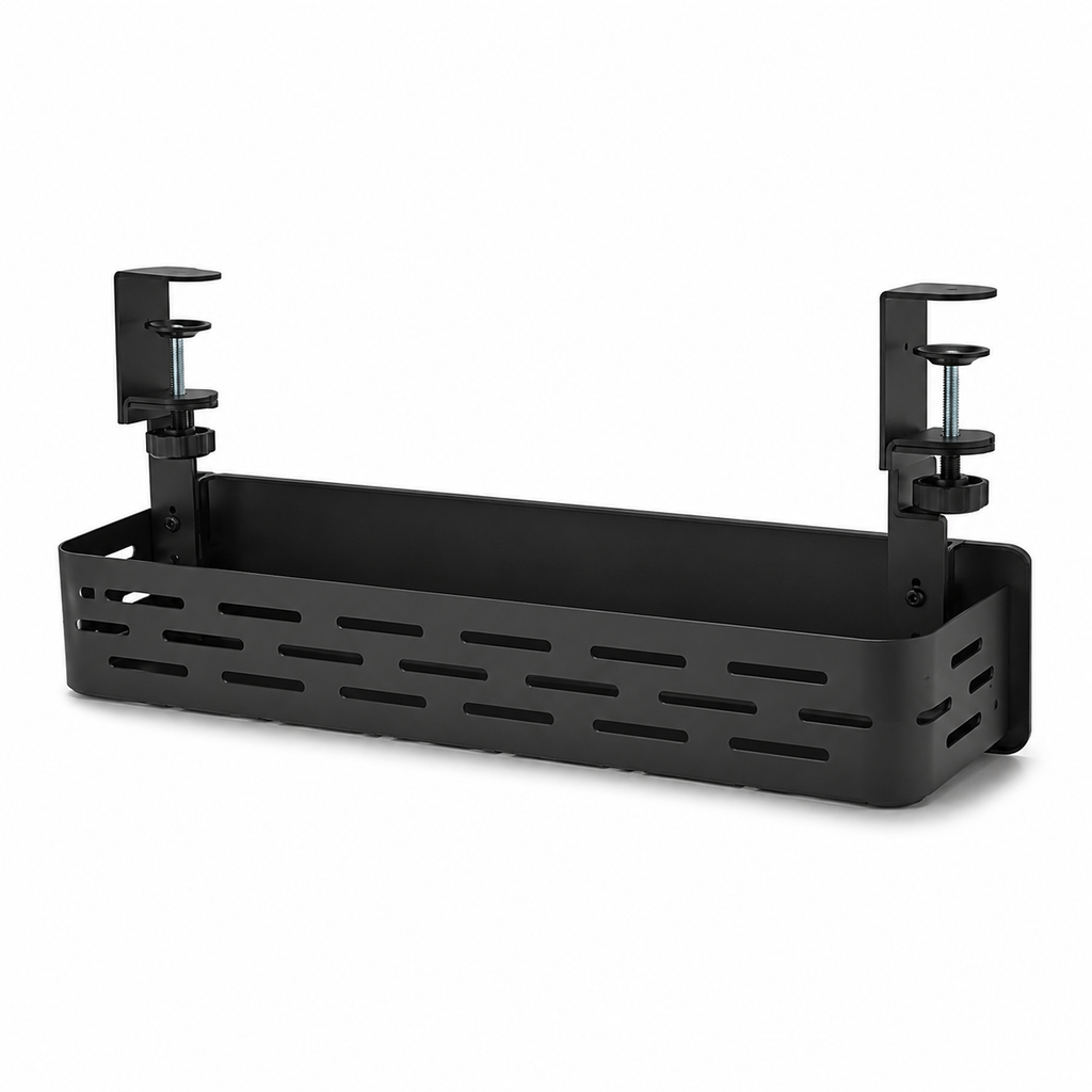 UnderRail Metal Cable Management Tray – white background product view