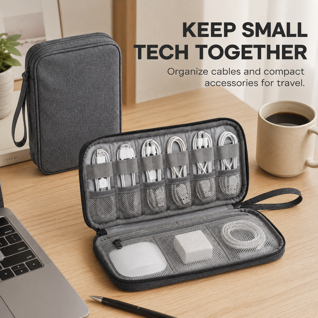 RouteFold Tech Accessory Organizer – lifestyle view