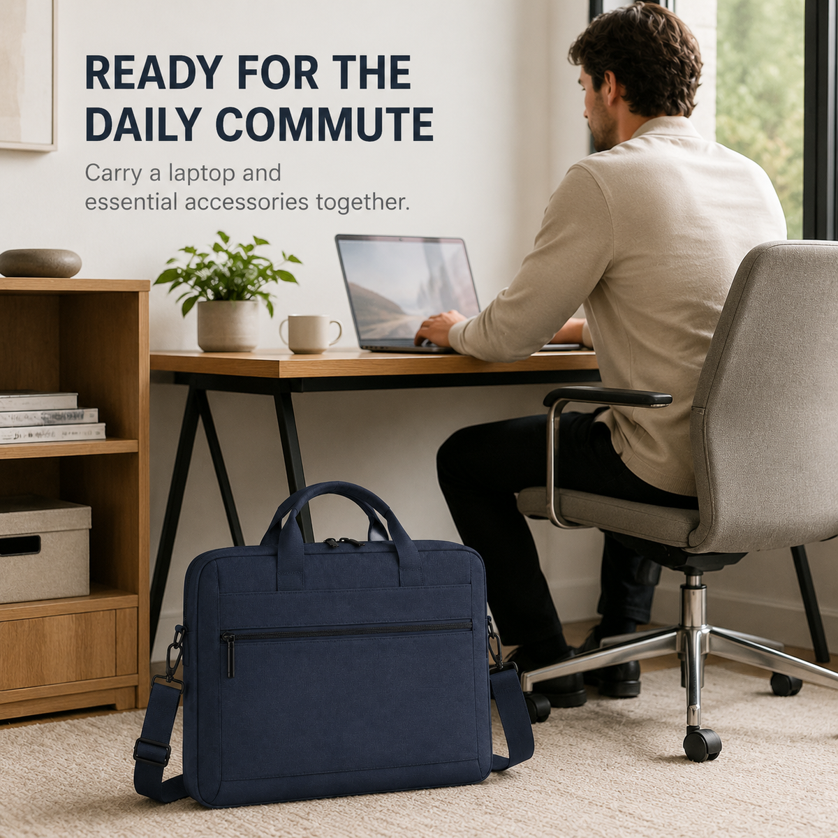 CommuteCore Laptop Carry Case – lifestyle view