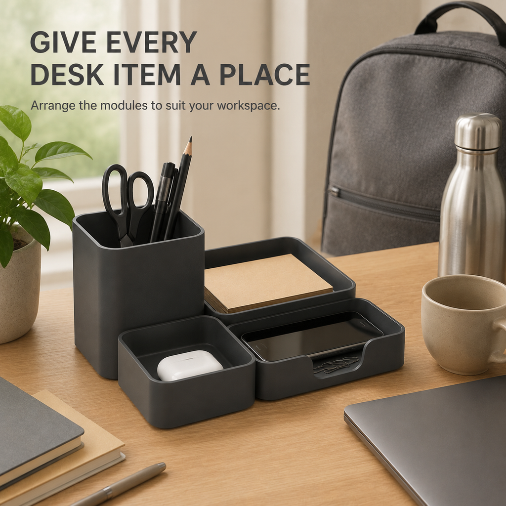 SortGrid Modular Desktop Organizer – lifestyle view
