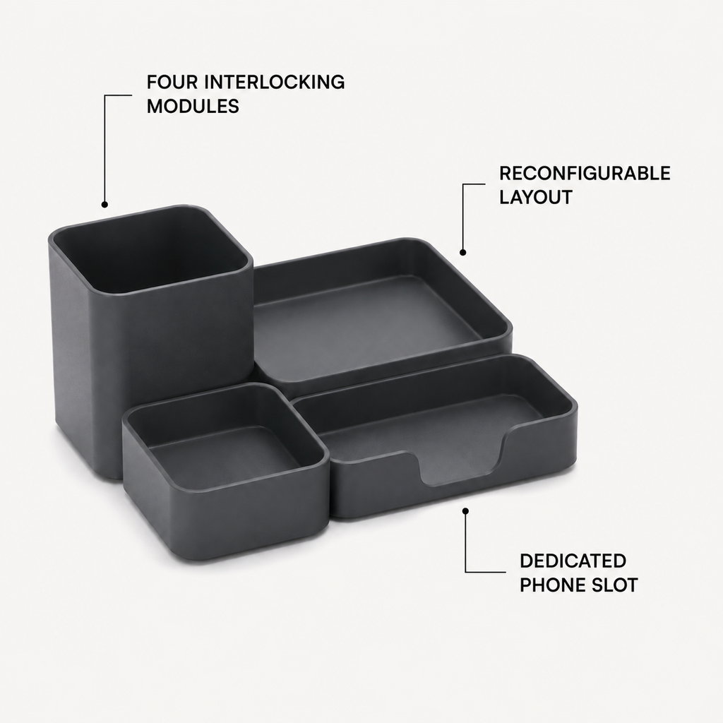SortGrid Modular Desktop Organizer – feature view