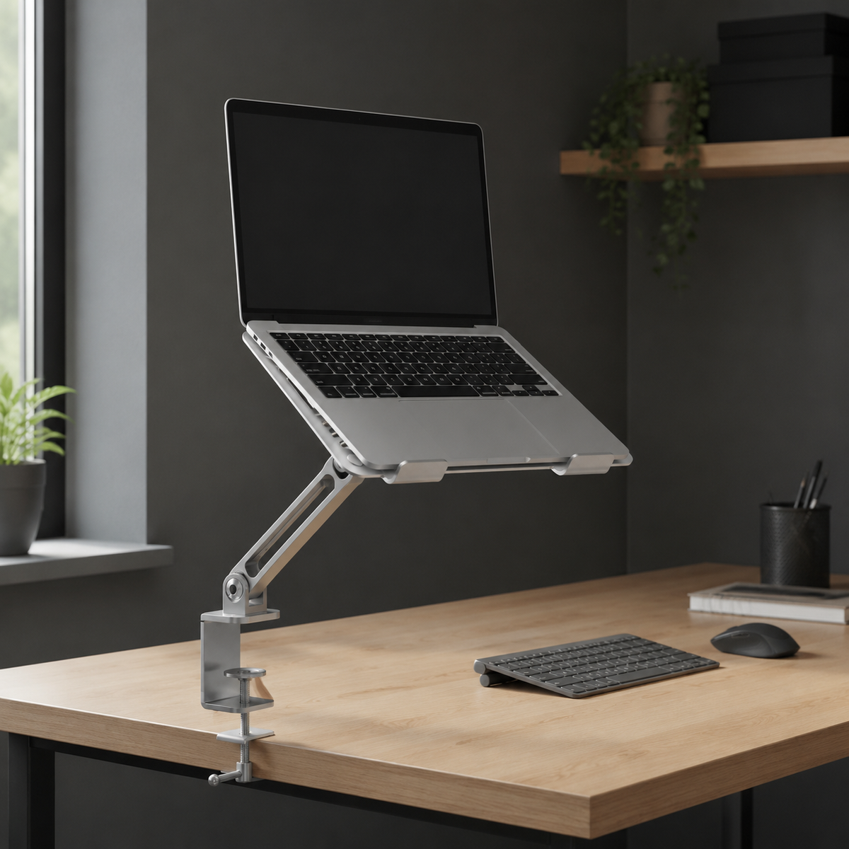 ClampLift Adjustable Desk-Mount Laptop Stand – feature view