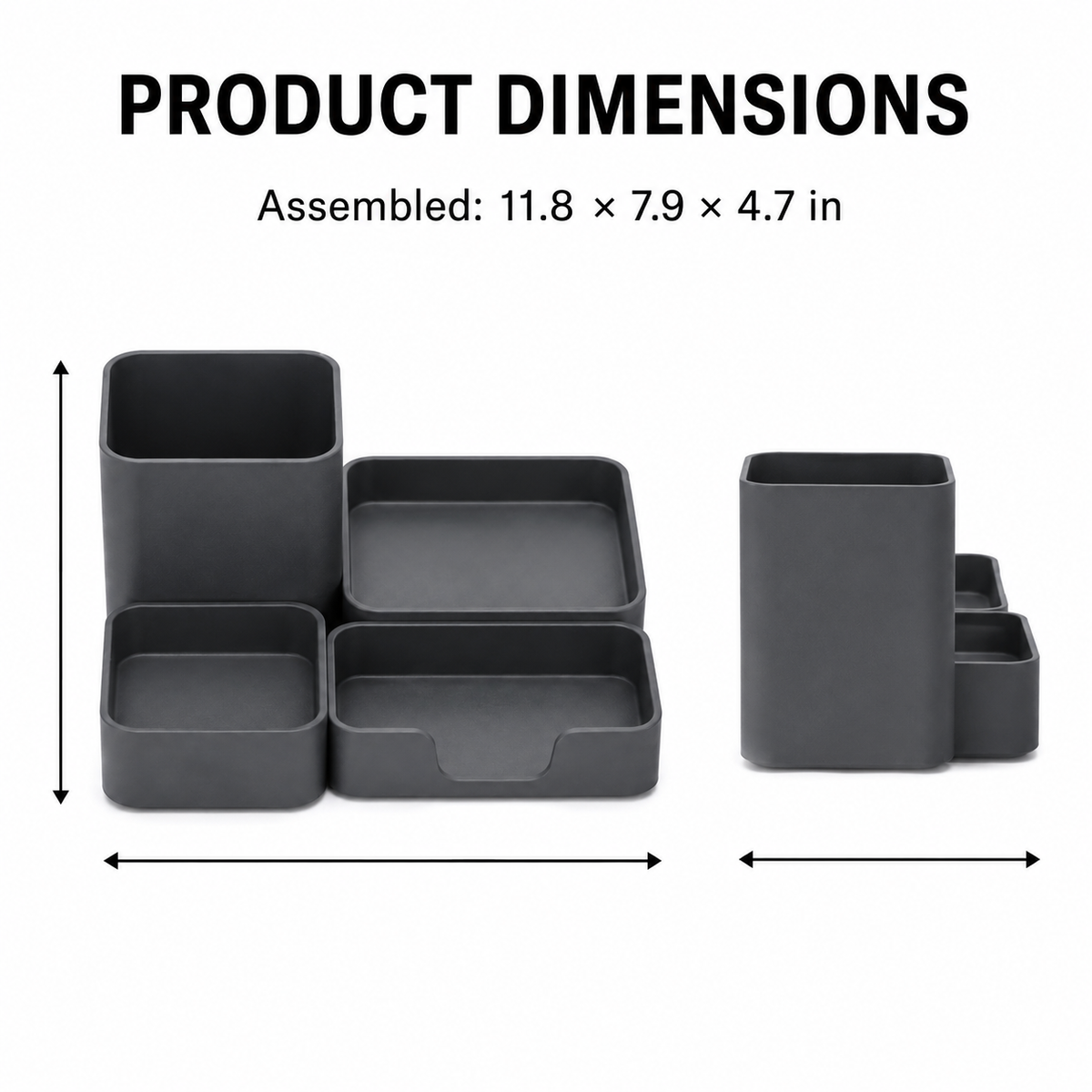 SortGrid Modular Desktop Organizer – size and fit view