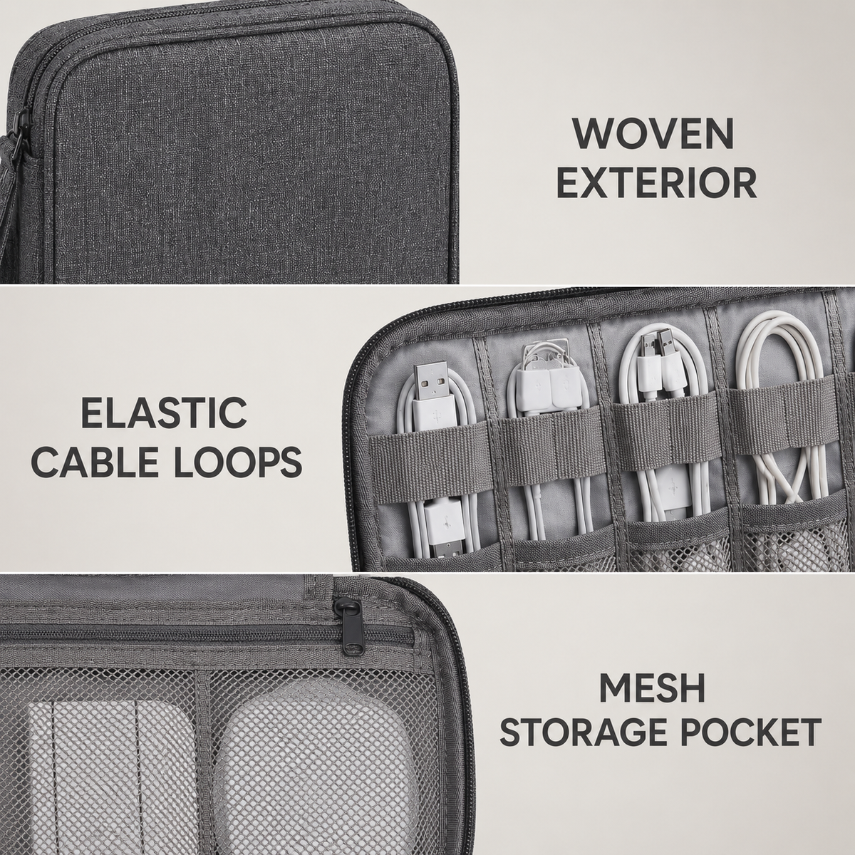 RouteFold Tech Accessory Organizer – detail view
