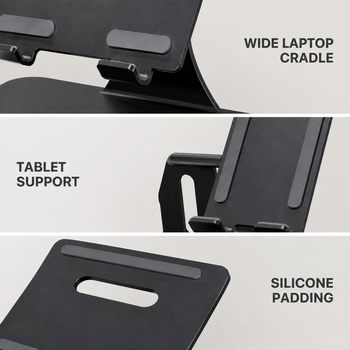 DuoDock Laptop and Tablet Stand – detail view