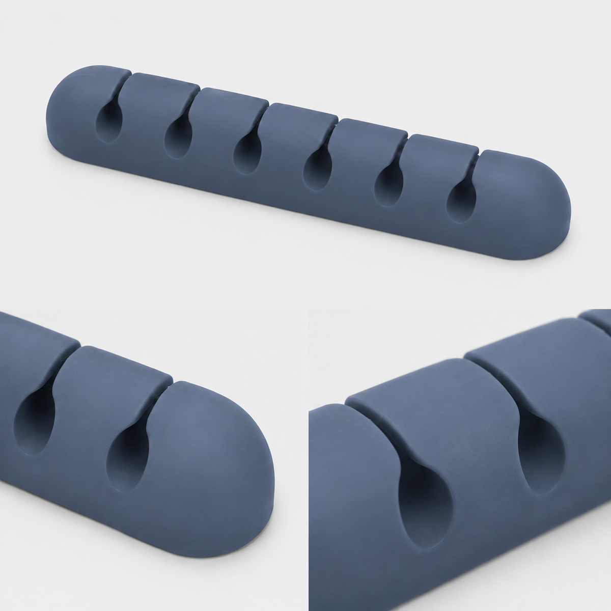 CableNest Seven-Slot Silicone Cable Organizer – detail view