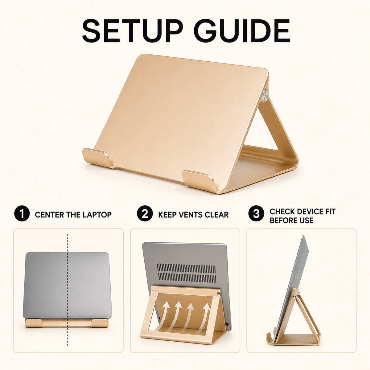 FoldRest Compact Aluminum Laptop Stand – usage and fit guide