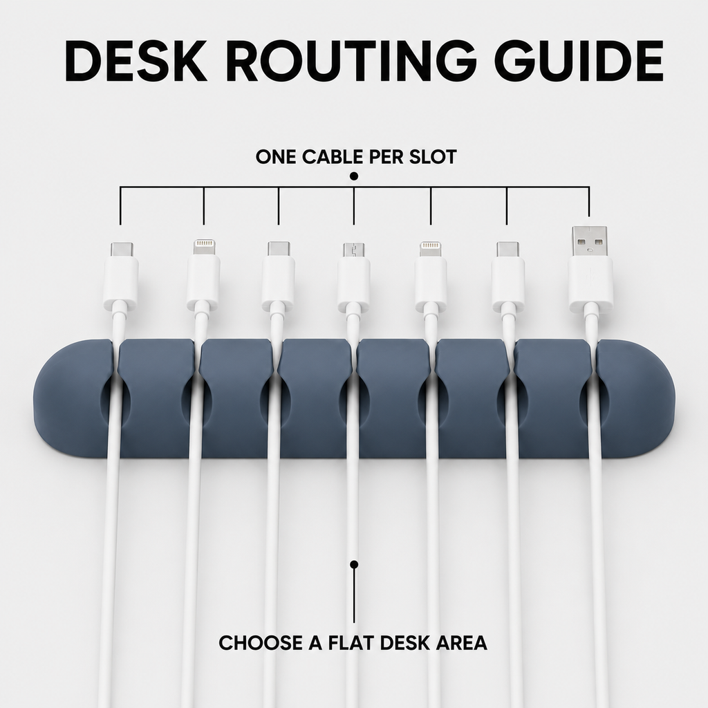 CableNest Seven-Slot Silicone Cable Organizer – usage and fit guide