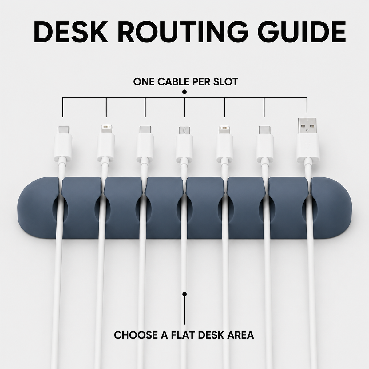 CableNest Seven-Slot Silicone Cable Organizer – usage and fit guide